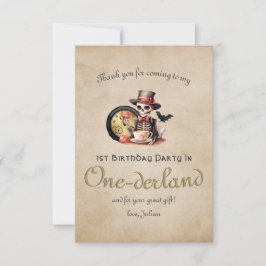 Cartão De Agradecimento Erro Grave Esqueleto Gótico Halloween Aniversário 