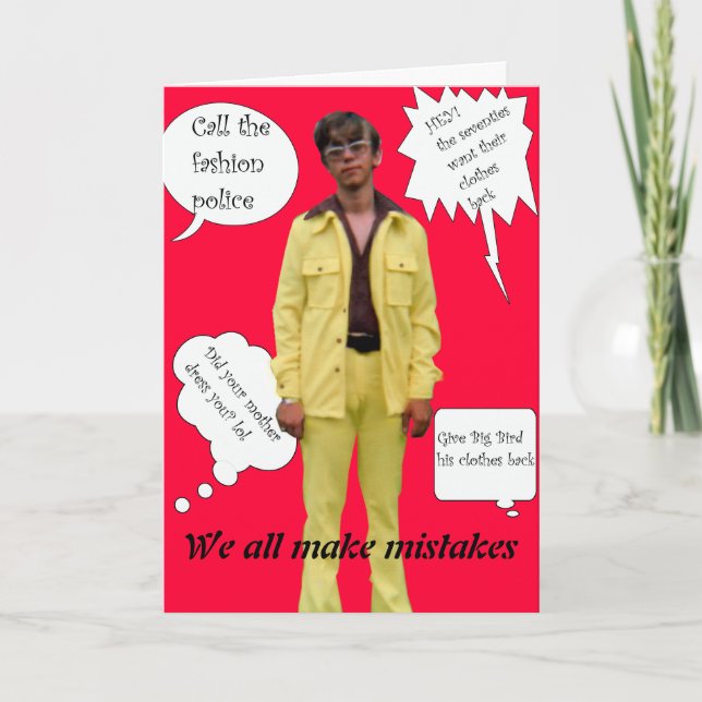 Cartão De Agradecimento Erros (Frente)