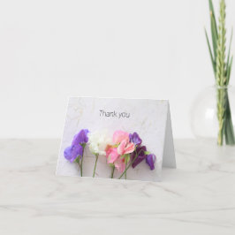 Cartão De Agradecimento Ervilhas doces, obrigado