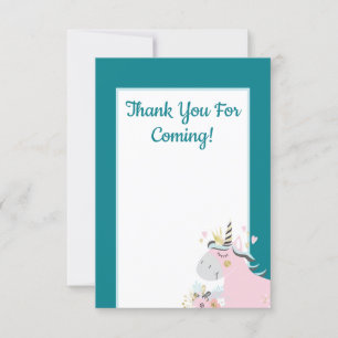 Cartão De Agradecimento Escrita a Festa de aniversário da Mão Magical de U