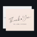 Cartão De Agradecimento Escrita elegante de casamento rosa-pincelado<br><div class="desc">Rosas claro modernas, simples e modernas, escamoteiam o cartões de agradecimentos elegante de casamento, apresentando um roteiro de caligrafia com caligrafia pequena. Personalize-o com o seu texto e assinatura! Observe que a cor de fundo é alterável. Você pode modificá-lo para combinar com a paleta de cores do casamento. Se não...</div>