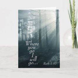 Cartão De Agradecimento Escritura Ruth 1:16, onde você vai eu vou personal