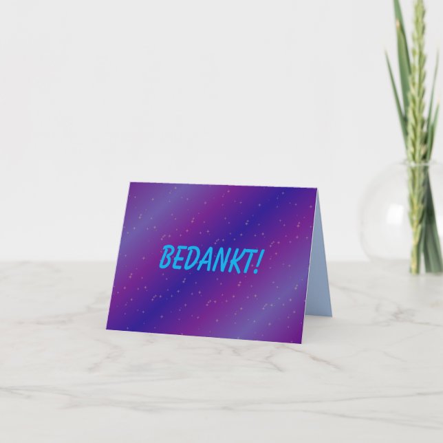 Cartão de Agradecimento Espacial Minimalista - (Frente)