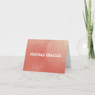 Cartão de Agradecimento Espanhol - Muchas Gracias