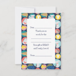 Cartão De Agradecimento Espécies De Tubarão-Cinto Enchem