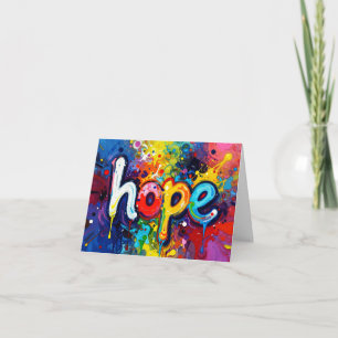 Cartão De Agradecimento Esperança Grafite Estilo Abstrato 104