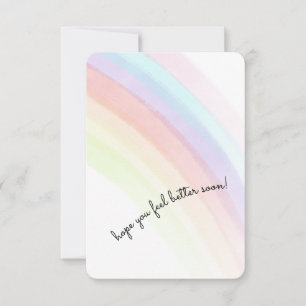 Cartão De Agradecimento Espero que se sinta melhor logo