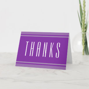 Cartão De Agradecimento ESPORTE STRIPES - Roxo + seu texto