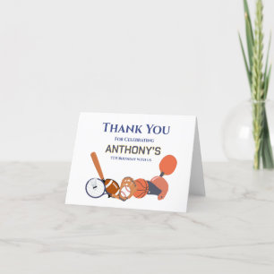 Cartão De Agradecimento Esportes Todos os Astros Personalizados