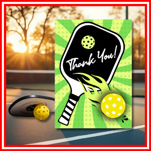 Cartão De Agradecimento Esportes Verdes - ReTRO de Aniversário do Pickleba