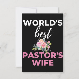 Cartão De Agradecimento Esposa do Melhor Pastor do Mundo