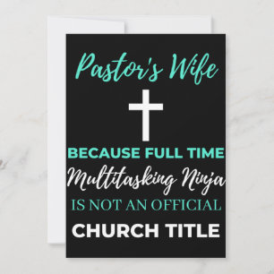 Cartão De Agradecimento Esposa do Pastor devido à multitarefa do tempo de 