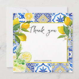Cartão De Agradecimento Espremedura de limão principal azulejos Chuveiro d