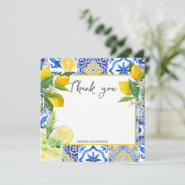 Cartão De Agradecimento Espremedura de limão principal azulejos Chuveiro d