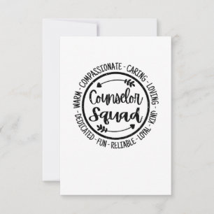 Cartão De Agradecimento Esquadrão de Conselheiros Escola Apreciação de Pro