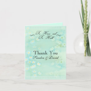 Cartão De Agradecimento Esquece-Me De Não Casamento Floral Obrigado