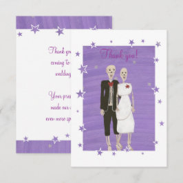 Cartão De Agradecimento Esqueletos bonitos Obrigado cartas, Casamento de H