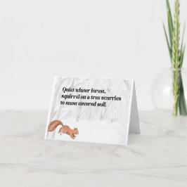 Cartão De Agradecimento Esquilo na Floresta 2 - versão desbotada