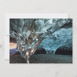 Cartão De Agradecimento Estalativo De Gelo Em Uma Caverna De Gelo