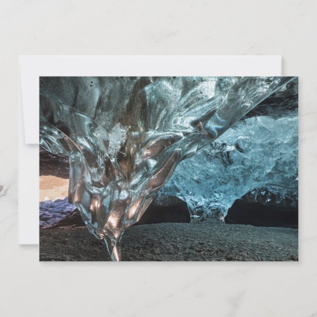 Cartão De Agradecimento Estalativo De Gelo Em Uma Caverna De Gelo (Frente)