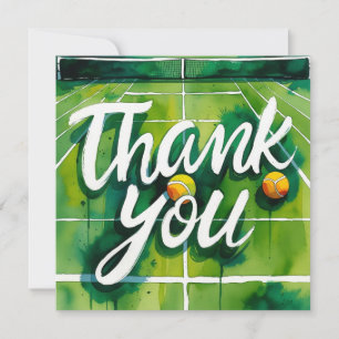 Cartão De Agradecimento Estilo aquarela tema tênis