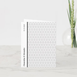 Cartão De Agradecimento Estilo Art Déco Elegante Preto e Branco