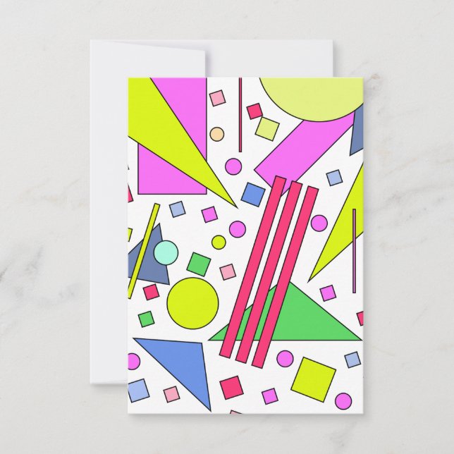 Cartão De Agradecimento Estilo da Imagem Retroativa dos anos 80 e 90 (Frente)