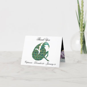 Cartão De Agradecimento Estilo de pintura impressionista do Capricórnio e