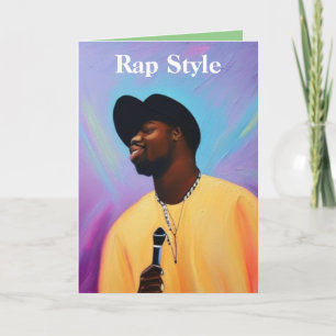 Cartão De Agradecimento Estilo de Rap