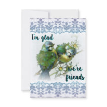 Estou feliz por sermos amigos Pássaros Azuis Peque