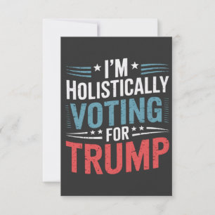 Cartão De Agradecimento Estou votando Holisticamente em Trump Election Har