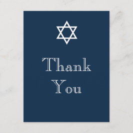 Cartão de Agradecimento Estrela de Davi - Menino