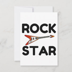 Cartão De Agradecimento Estrela de Rock