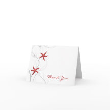 Estrela-do-Mar Vermelha e Coral Prateado Obrigado