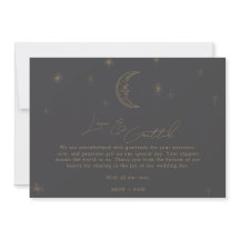Estrela e Lua Casamento Celestial Foto Obrigado