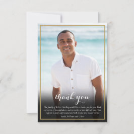 Cartão De Agradecimento Estrela Fotográfica Funeral Judaica De David Elega