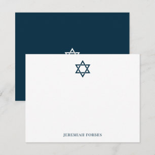 Cartão De Agradecimento Estrela Judaica Elegante da Placa David Note