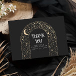 Cartão De Agradecimento Estrelas da Noite Celestiais Elegantes Obrigado<br><div class="desc">Negro celestial obrigado cartões</div>