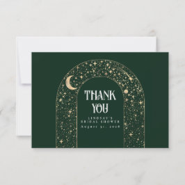 Cartão De Agradecimento Estrelas da Noite Celestiais Elegantes Obrigado