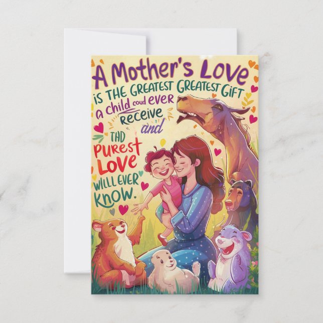 Cartão De Agradecimento "Eternal Love: Dia de as mães Greeting Card Collec (Frente)