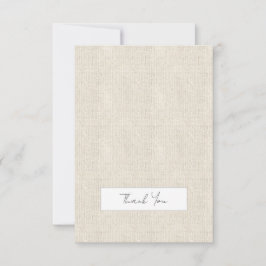 Cartão De Agradecimento Eterno de Linen Natural com Todos os Objetivos Clá