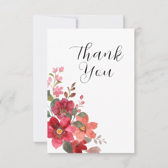 Cartão De Agradecimento Eterno Red Wedding (Frente)