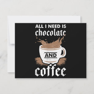 Cartão De Agradecimento Eu Adoro Chocolate E Café