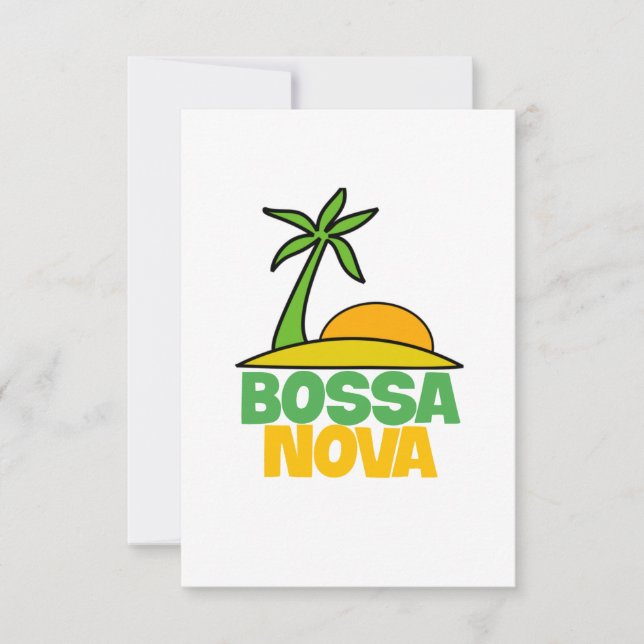 Cartão De Agradecimento Eu adoro o presente de Bossa Nova para amantes da  (Frente)