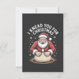 Cartão De Agradecimento Eu amasso você para o Natal Padaria Cozinheiro Pap