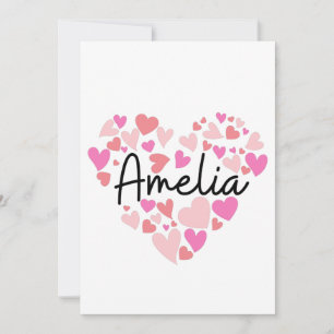 Cartão De Agradecimento Eu amo Amelia