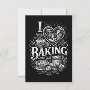 Cartão De Agradecimento Eu Amo Cozinhar no Forno