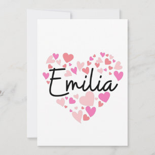 Cartão De Agradecimento Eu amo Emilia