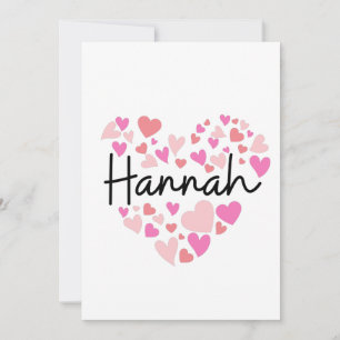 Cartão De Agradecimento Eu amo Hannah