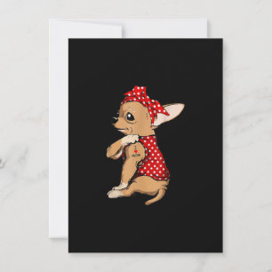 Cartão De Agradecimento Eu Amo Mamãe Tattoo Engraçado Cachorro Chihuahua
